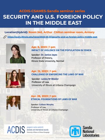 ACDIS-CSAMES-Sandia seminar series