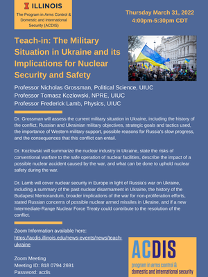 Poster for Ukraine teach-in event